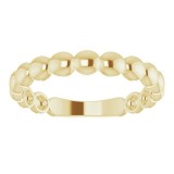 14K Yellow Stackable Bead Ring photo 3