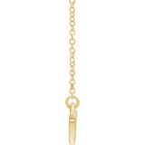14K Yellow Aquamarine Heart 16 Necklace photo 2