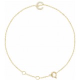14K Yellow .04 CTW Diamond Initial C 6-7 Bracelet photo