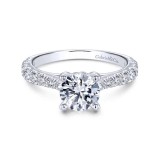 Gabriel & Co. 14k White Gold Contemporary Straight Engagement Ring photo