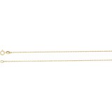 14K Yellow 1 mm Solid Rope 7 Chain photo