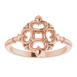 14K Rose Vintage-Inspired Ring photo 3