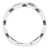 14K White Geometric Ring photo 2