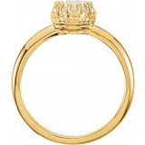 14K Yellow Opal Crown Ring photo 2