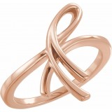 14K Rose 20.9 mm Freeform Ring photo 2