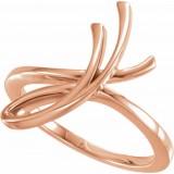 14K Rose 20.9 mm Freeform Ring photo 4