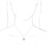 14K White 1/8 CTW Diamond Five-Fold Celtic Necklace photo 3