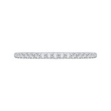 Shah Luxury 14K White Gold Round Diamond Half-Eternity Wedding Band photo