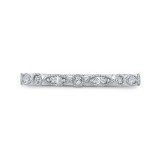 Shah Luxury 14K White Gold Round Diamond Half-Eternity Wedding Band photo