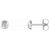 Platinum 1/8 CTW Diamond Domed Stud Earrings photo