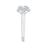 Shah Luxury 14K White Gold Diamond Halo Engagement Ring (Semi-Mount) photo 3