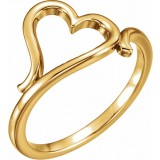 14K Yellow Heart Ring photo