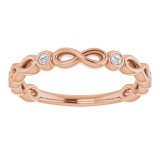 14K Rose .06 CTW Diamond Anniversary Band photo 3