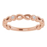 14K Rose .06 CTW Diamond Anniversary Band photo 3