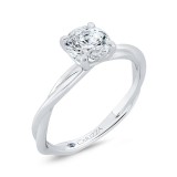 Shah Luxury 14K White Gold Solitaire Engagement Ring (Semi-Mount) photo 2