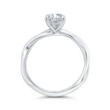 Shah Luxury 14K White Gold Solitaire Engagement Ring (Semi-Mount) photo 4