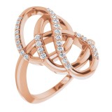 14K Rose 1/3 CTW Diamond Ring photo