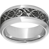 Serinium 10mm Beveled Edge Band with Viking Laser Engraving photo