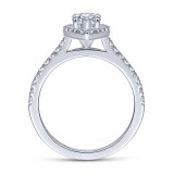 Gabriel & Co. 14k White Gold Contemporary Halo Engagement Ring photo 2