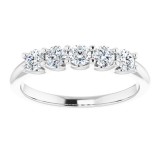 14K White 1/2 CTW Diamond Anniversary Band photo 3