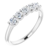 14K White 1/2 CTW Diamond Anniversary Band photo