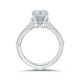 Shah Luxury 14K White Gold Round Diamond Engagement Ring (Semi-Mount) photo 4