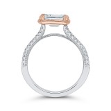 Shah Luxury 14K Two-Tone Gold Diamond Engagement Ring (Semi-Mount) photo 4