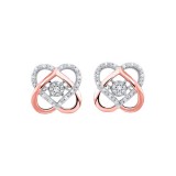 Gems One 10Kt White Pink Gold Diamond (1/10 Ctw) Earring photo