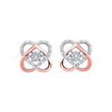 Gems One 10Kt White Pink Gold Diamond (1/10 Ctw) Earring photo