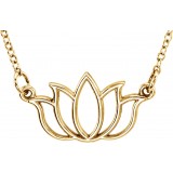 18K Yellow Vermeil Tiny Poshu00ae Lotus 16-18 Necklace photo