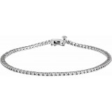 14K White 7/8 CTW Diamond Line 7 1/4 Bracelet photo