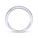 Gabriel & Co. 14k White Gold Victorian Diamond Wedding Band photo 2