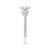 Shah Luxury 14K White Gold Round Cut Diamond Engagement Ring (Semi-Mount) photo 3