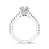 Shah Luxury 14K White Gold Round Cut Diamond Engagement Ring (Semi-Mount) photo 4