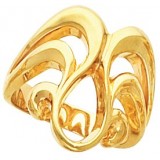 14K Yellow Freeform Ring photo