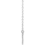 14K White Curved 19.9 Bar Necklace photo 2