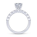 Gabriel & Co. 14k White Gold Victorian Straight Engagement Ring photo 2