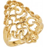 14K Yellow Freeform Ring photo