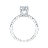 Shah Luxury 14K White Gold Princess Cut Diamond Engagement Ring (Semi-Mount) photo 3
