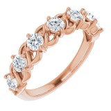 14K Rose 7/8 CTW Diamond Anniversary Band photo