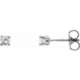 14K White 1/5 CTW Diamond Earrings photo