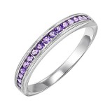 Gems One 14Kt White Gold Amethyst (1/3 Ctw) Ring photo
