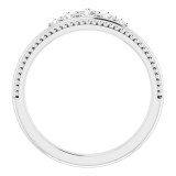14K White 1/5 CTW Diamond Stackable Crown Ring photo 2