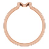 14K Rose Initial M Ring photo 2