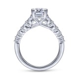 Gabriel & Co. 14k White Gold Contemporary Straight Engagement Ring photo 2