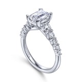 Gabriel & Co. 14k White Gold Contemporary Straight Engagement Ring photo 3