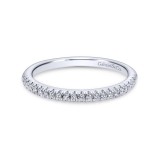 Gabriel & Co. 14k White Gold Contemporary Curved Wedding Band photo