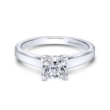 Gabriel & Co 14K White Gold Enid Solitaire Diamond Engagement Ring photo