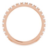 14K Rose 5/8 CTW Diamond French-Set Anniversary Band photo 2