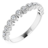 14K White 1/8 CTW Diamond Anniversary Band photo